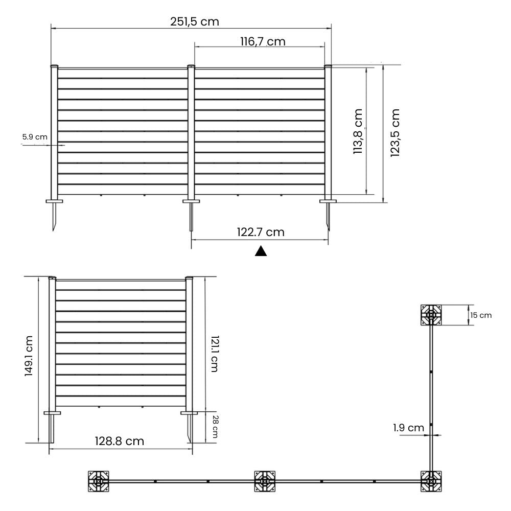 PARAVENT EXTÉRIEUR EN POLYÉTHYLÈNE