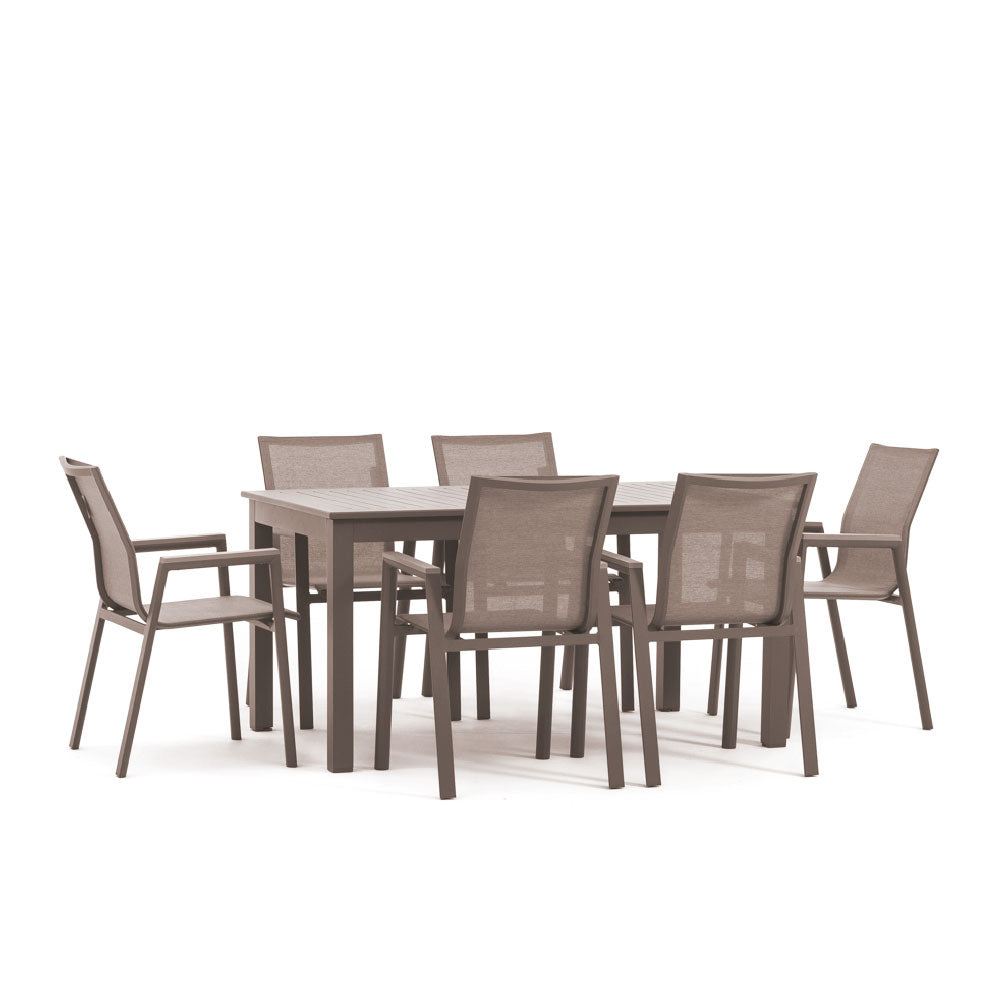 SALON REPAS EXTENSIBLE ALVARO + 6 DEVA