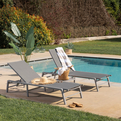 ENSEMBLE BAINS DE SOLEIL DUNA + TABLE BASSE